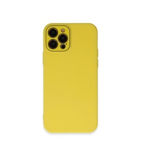 Apple İphone 12 Pro Kılıf Lansman Glass Kapak - Sarı