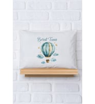 Pia Baby Premium %100 Pamuk İsme Özel Erkek Bebek Yastık Kılıfı 35*45 cm 5023-12