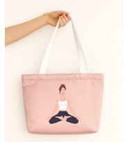 Yoga Tasarım-2 Mat Saten Çanta (Pudra Pembe)