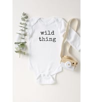 Unisex Bebek Beyaz Wild Thing Uzun Kollu Çıtçıtlı Body