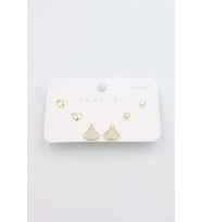 Çoklu Set Küpe - Altın
