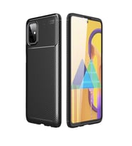 Samsung Galaxy M51 Kılıf Esnek Soft Karbon Tasarım Legion Serisi (Siyah)