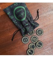WITCHES RUNES KESELİ AHŞAP RUNE SETİ (Karışık)