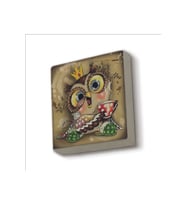Baykuş Baskılı Taş Magnet 5X5