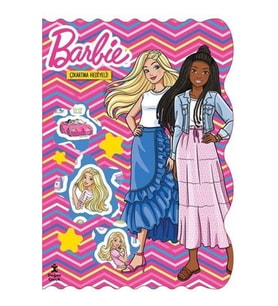 Barbie Bol Bol Boya - Bol Bol Yapıştır Boyama Kitabı - Çıkartma Hediyeli!