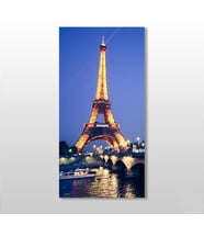 Eyfel Kulesi Gece Kanvas Tablo 70x105cm (Karışık)