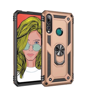 Huawei Y9 Prime 2019 Kılıf Yüzüklü Zırh Tank Vega (Gold)