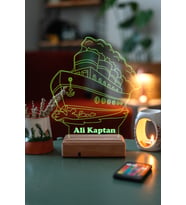 Kişiye Özel Hediye 3D Buhar Çıkaran Gemi Masaüstü Dekoratif Led Lamba