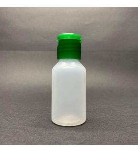 30 cc Naturel PE Şişe  - Yeşil Fliptop  Kapaklı- 30ml PE Esnek Şişe- x 10 Adet (Beyaz)