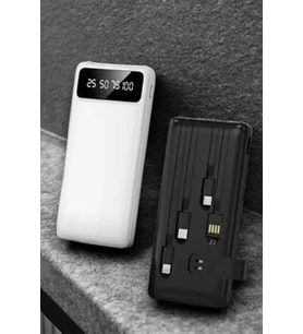 20.000 Mah Lcd Ekran Usb Lightning Type-C Uyumlu İos Android