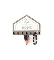 CajuArt Gri Kahverengi Üçgen Keys For Home Askı Anahtarlık Dekor (Kahverengi Açık)