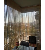 İP MODEL GOLD RENK İP PERDE 300*280 cm - 2 mm şerit