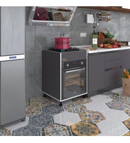 Kenzlife ankastre modülü kabini şirpençe gri 85*60*56 fırın ocak dolabı ayarlı ayaklı üstten (Karışık)
