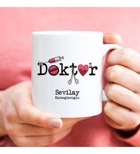 Doktorlara Hediye İsme Özel Bardak