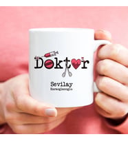 Doktorlara Hediye İsme Özel Bardak