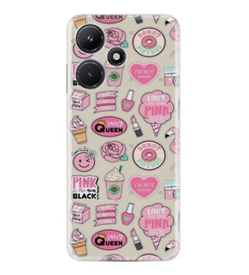 Infınix Hot 30i Kılıf Resimli Desenli Baskılı Silikon Donut Flamingo 1415