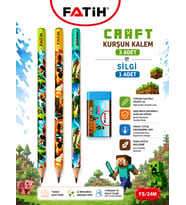 Fatih Mini Craft Kurşun Kalem Seti 3, B Mini Craft Kurşun Kalem 1 Mini Craft Silgi Okul Kırtasiye Seti