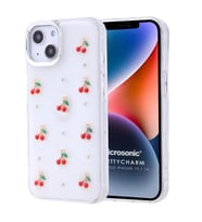 Microsonic Apple iPhone 14 Kılıf PrettyCharm Cherry (Kırmızı)