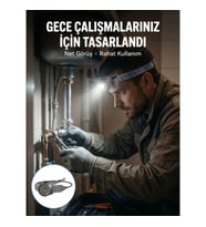 Mey İthalat® Yüksek Parlaklıklı LED Kafa Feneri Gece Çalışmaları İçin Yüksek Parlaklıklı