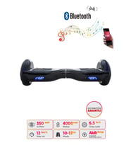 HovElektrikli Kaykay Hoverboard Bluetooth Hoparlörlü 6.5 Inch Siyah