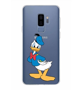 Samsung Galaxy S9 Plus Kapak Donald Duck Tasarımlı Şeffaf Silikon Kılıf