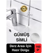 Pratik Gümüş Silver Simli Hazır Derz Fayans Seramik Boşluk Anında Kapatıcı Yer Cephe Yenileyici