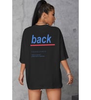 Unisex Back Baskılı Tasarım Tshirt (Siyah)