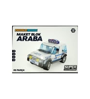 Piccolo mondi 98 Parça Maket Blok Araba (Çok Renkli)