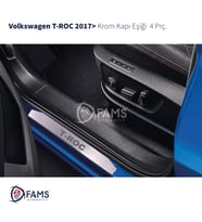 Volkswagen T-Roc Uyumlu 2017 üzeri Krom Kapı Eşiği 4 Parça Paslanmaz Çelik