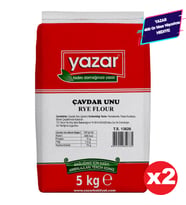 Yazar Taş Değirmende Öğütülmüş Çavdar Unu 5 Kg x 2 Paket