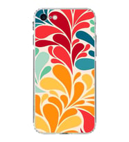 PrintiFy iPhone 8 ile Uyumlu Retro Color 5  Kamera Korumalı Şeffaf  Kılıf
