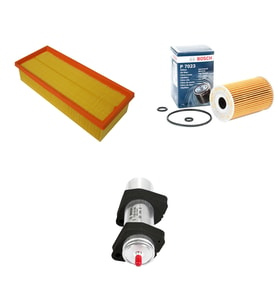 Bosch Filtre Bakım Seti Audi A5 2.0 TDI 143 Beygir CJCA CMFA Motor 2009-2015 Hava + Yağ f. + Yakıt Filtre Bosch