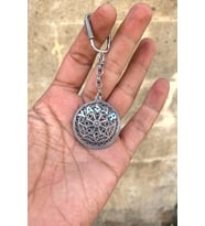 Isimli Model Midyat Telkari El Işçiliği Gümüş Anahtarlık