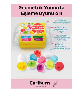 Özel Üretim Zeka Geliştirici Eğitici Çocuk El Göz Kordinasyonu Geometrik Yumurta Eşleme Oyunu 6'lı