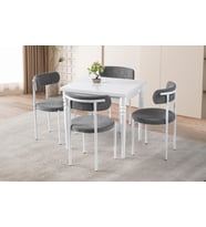 Pınar Alfa Açılır Mutfak Masa Sandalye Takımı 70x80 (Beyaz)