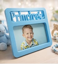 BK Gift Mavi Prens Fotoğraf Çerçevesi 10x15 cm – Masaüstü Dekoratif Plastik Çerçeve, Çocuklara Özel Çerçeve