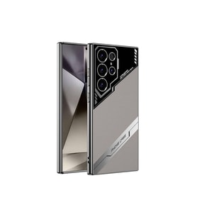 Samsung Galaxy S24 Ultra Uyumlu Kılıf Kamera Korumalı Suni Deri Tasarım Zore Yeni Seri Procase Kapak (Gri-Gri)