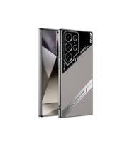 Samsung Galaxy S24 Ultra Uyumlu Kılıf Kamera Korumalı Suni Deri Tasarım Zore Yeni Seri Procase Kapak (Gri-Gri)