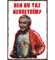 Ben Bu Yaz Nerdeydim Retro Wintage Ahşap Tablo Mdf Poster