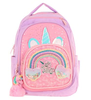 Kaukko Kids Simli Unicorn Desenli Kız Çocuk Dört Bölmeli Okul Çantası - L5212