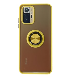 Redmi Note 10 Kılıf Montreal Yüzüklü Silikon Kapak - Sarı