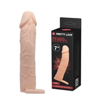 Pretty Love Extended 6 Cm Dolgulu Realistik Penis Kılıfı Uzatmalı Prezervatif