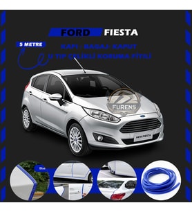 Ford Fiesta Oto Araç Kapı Koruma Fitili 5metre Parlak Mavi Renk
