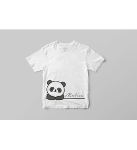 Sevimli Panda Tişörtü ( Çocuk - Büyük ) Kişiye Özel