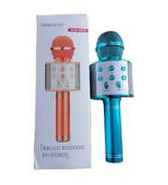 WS-858 Karaoke Mikrofon ve Hoparlör Mavi