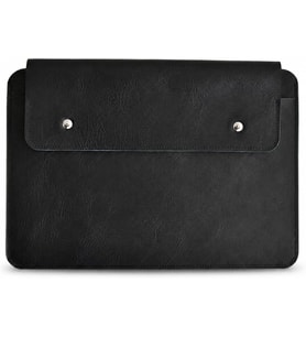Hakiki Deri Laptop Kılıfı 13-14 inç MacBook Air & Pro Uyumlu (siyah)