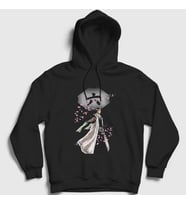 Presmono Unisex Siyah Byakuya Anime Bleach Kapüşonlu Sweatshirt 127281tt