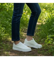 Darkstep 158 Beyaz Cilt Düz Taban Spor Ayakkabı