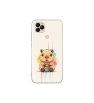 General Mobile GM 22S ile Uyumlu Splash Kapibara Tasarımlı Şeffaf Silikon Kılıf