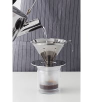 ÖVERST Filtre Kahve Seti Paslanmaz Çelik, 3 Parça (Metal)